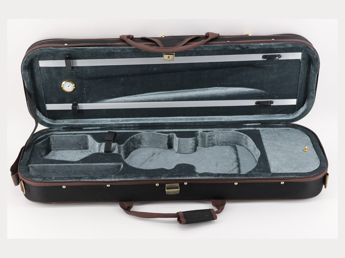 VC-302 900D deluxe violin case with flocked blue interior